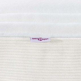 Colchão de Cama com Molas Pocket - Creme, Médio, 100x200x20 cm, Tecido
