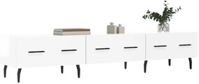 Móvel de TV 150x36x30 cm derivados de madeira branco brilhante