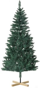 HOMCOM Árvore de Natal 180 cm Artificial com 536 Ramos e Base Cruzada de Madeira Decoração para Interiores Ø90x180 cm Verde | Aosom Portugal