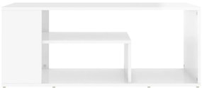 Mesa de centro 100x50x40 cm derivados madeira branco brilhante