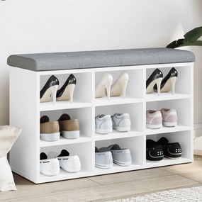 vidaXL Banco sapateira 82x32x50 cm derivados de madeira branco
