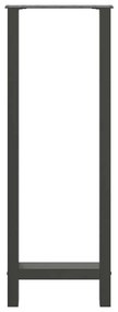 Pés para mesa de bar antracite 2 peças 40x(110-111) cm aço