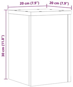Suportes p/ plantas 2 pcs 20x20x30 cm derivados madeira branco