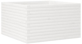Vaso/floreira de jardim 80x80x45,5 cm pinho maciço branco