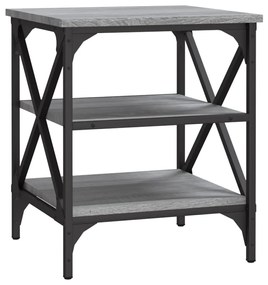 Mesa de apoio 40x42x50 cm derivados de madeira cinzento sonoma