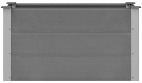 Canteiro elevado para jardim WPC 100x50x54 cm cinzento