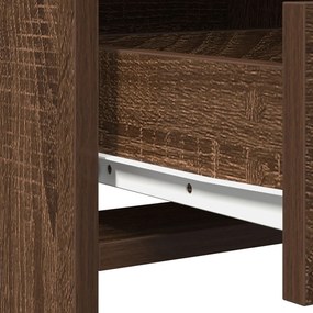 Conjunto de Mesa de Maquilhagem de 2 Peças com LED em Madeira de Carva