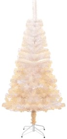 Árvore Natal artificial + pontas iridescentes 150 cm PVC branco