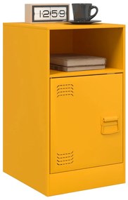 Mesa de cabeceira 34,5x39x62 cm aço amarelo mostarda