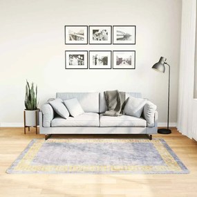 vidaXL Tapete lavável antiderrapante 120x180 cm cinzento