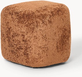 Pufe alto em teddy-bouclé Wolke