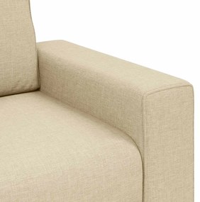 Sofá de 3 lugares tecido 180 cm cor creme