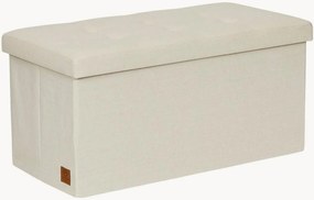 Banco estofado em linho com arrumação Premium Natur