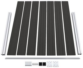 Painel de cerca 180x146 cm WPC preto