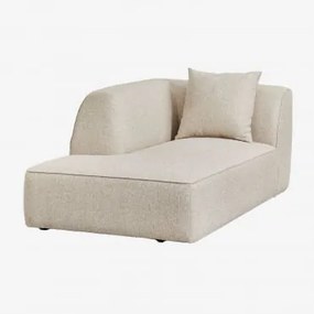 Chaise Longue Izquierdo Para Sofá Modular Em Tela Looped Cardea Bouclé Creme Bege - Sklum