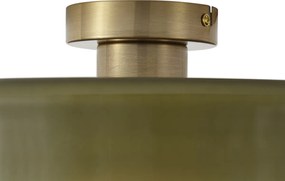 Plafon Retro Bronze com Vidro Verde - Jina