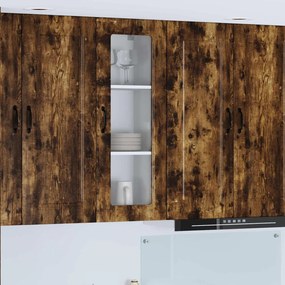 vidaXL Armário de Cozinha Kalmar Carvalho Defumado 40 x 31 x 100 cm