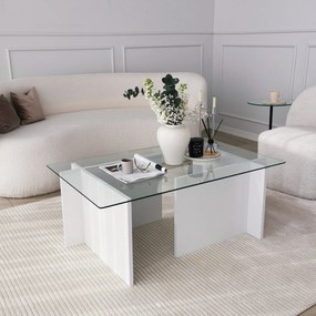 Mesa de Café Escape - Branca - 105x40x65 cm