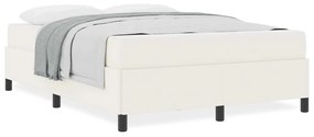 Estrutura da Cama Creme 140 x 200 cm Tecido de veludo côtelé