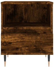 Mesa de cabeceira 40x35x50 cm derivados madeira carvalho fumado