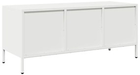 Móvel de TV 101,5x39x43,5 cm aço laminado a frio branco