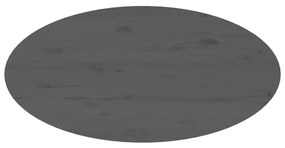 Mesa de centro 80x40x35 cm madeira de pinho maciça cinzento