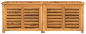 Caixa de arrumação para jardim com saco 150x50x55cm teca maciça
