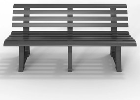 Banco de jardim Orchidea 145x49x74cm em plástico resistente Antracite