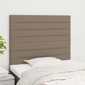 vidaXL Cabeceira Taupe 100x5x118/128 cm Tecido