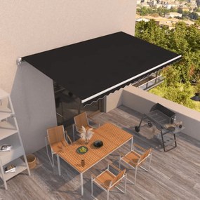Toldo retrátil manual 500x350 cm antracite
