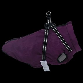 casaco para cães com arnês impermeável reflexivo roxo L68