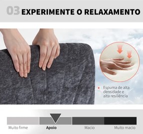 Cadeira de Escritório com Assento Largo sem Apoios de Braço Rodas Altura Ajustável Giratória Função Basculante 62x67x83-93 cm Cinza