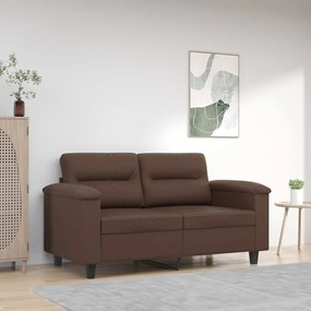 vidaXL Sofá de 2 lugares 120 cm couro artificial castanho