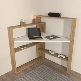 Secretária Kelly – Nogueira/Branco – 93,6 cm x 114 cm