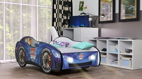 Cama Infantil Crianças C/ LEDs E Oferta Colchão Espuma Racing Car Herois 140 x 70 - Patrulha Pata Azul AZUL