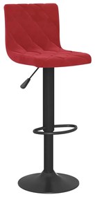 Bancos de bar 2 pcs veludo vermelho tinto