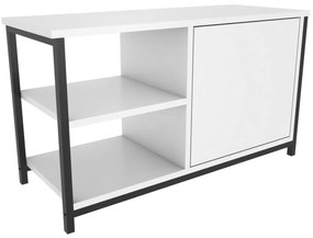 Móvel TV Muskegon – Preto e Branco – 89,6x35,3x50,8 cm