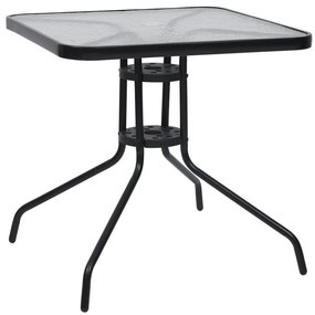 vidaXL Mesa de jardim 70x70x70 cm aço preto