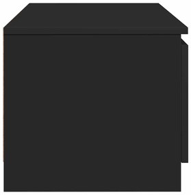 Móvel de TV 140x40x35,5 cm derivados de madeira preto
