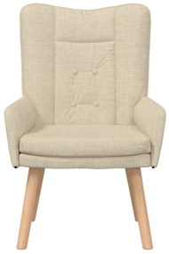 Poltrona Relaxante vidaXL em Tecido Creme