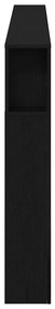 Cabeceira LED vidaXL Carvalho Preto 160x18,5x45 cm Madeira de Engenhar