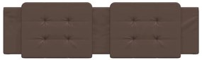 Almofadão de cabeceira 180 cm couro artificial castanho