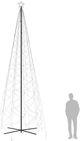 Árvore de Natal em cone 1400 luzes LED 160x500 cm azul