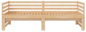 Sofá-cama de puxar 2x(90x200) cm pinho maciço