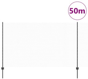 Postes de Cerca vidaXL 22 pcs Canal U Cinza 140 cm Aço, Cerca Hexagona