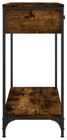Mesa consola 75x34,5x75 cm derivados de madeira carvalho fumado