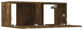 Móveis de TV 2 pcs 80x30x30cm derivados madeira carvalho fumado