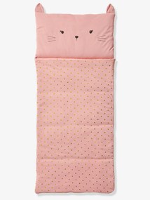 Agora -15% | Saco-cama Gato, com algodão reciclado rosa