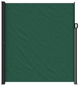Toldo lateral retrátil 220x600 cm verde-escuro