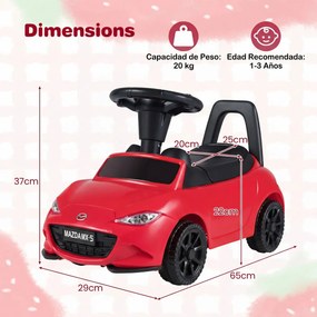 Carro de empurrar para crianças – Brinquedo deslizante com design de apoio no chão e espaço de arrumação – Carro para sentar e deslizar para trás – Ve